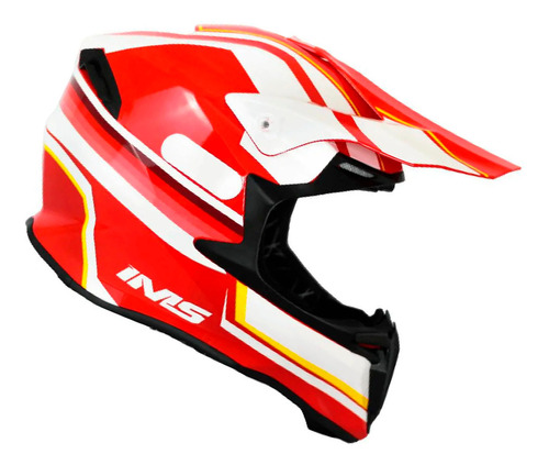 Capacete Ims Fire Vermelho/branco Cross Trilha Promoção