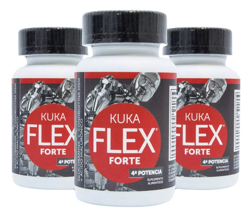 Suplemento en comprimidos Kukamonga Salud Kuka Flex Forte glucosamina en botella de 50g 30 un pack x 3 u