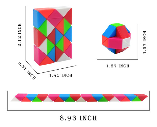 Rompecabezas Con Forma De Cubo Fidget Snake, Juguete Aubrogo
