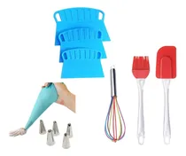 Comprar Kit Reposteria Espatula Pincel Batidor Manga + Picos Cornet 