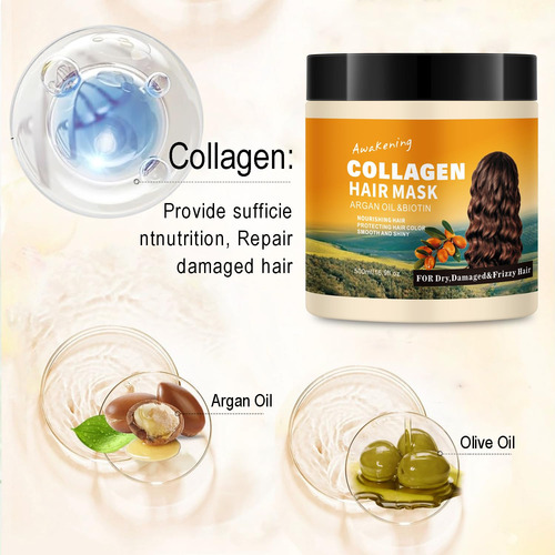 Mascarilla Capilar De Colágeno Y Biotina Con Aceite De Argán