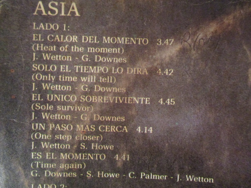 Imagen 3 de 9 de Asia - Asia (cbs 20.302)