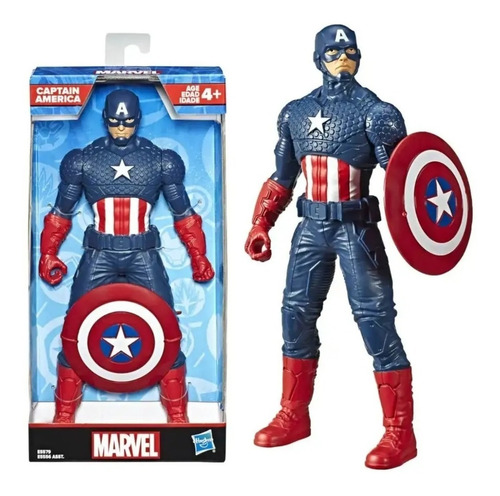 Imagem 1 de 3 de Boneco Capitao America Vingadores Hasbro E5579 / E5556