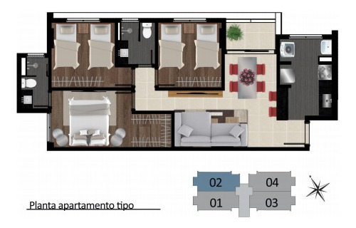 Imagem 3 de 24 de Apartamento À Venda, 3 Quartos, 1 Suíte, 2 Vagas, Glória - Contagem/mg - 24969