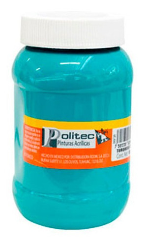 Pintura Politec Acrilica 500ml Serie 300 1 Color / 1 Pieza Color 324 Turquesa