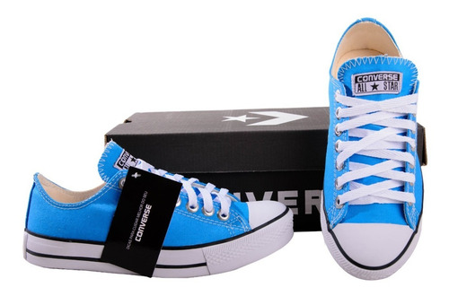 Tênis Converse All Star Cano Baixo Luccas Neto Azul Celeste | Mercado Livre