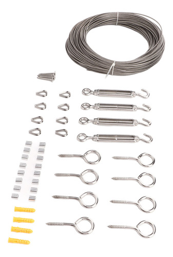 Kit De Herrajes Para Cables De Acero Inoxidable 304, Conjunt