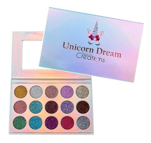 Paleta De Sombras Glitter   Unicorn Dream  Beauty Creation