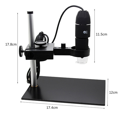 P Microscopio Digital 1000x Magnification Usb Con 8 Led