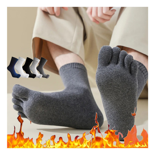 5 Pares De Modelos De Calcetines De Cinco Dedos Para Hombre