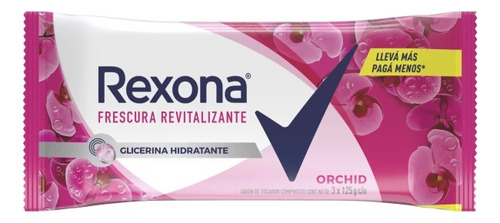 Jabon En Barra Rexona Orquideas 3x125 Gr