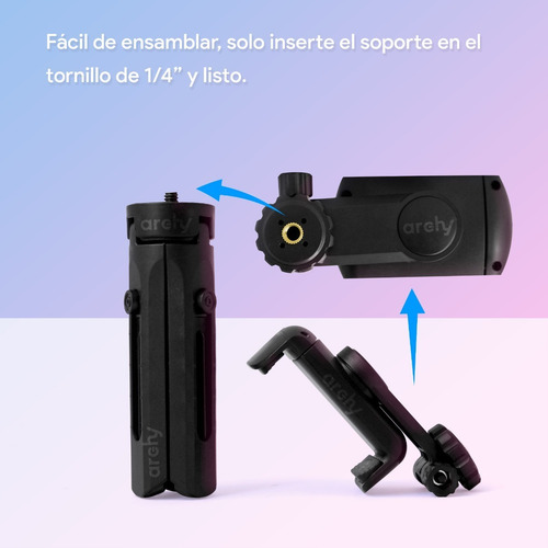 Imagen 4 de 6 de Archy Tripie Para Celular Soporte 360º 4 Niveles Universal