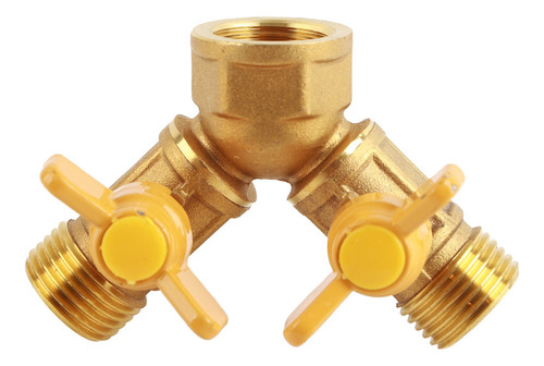 . Adaptador De Manguera De Doble Grifo De Latón G1/2 For