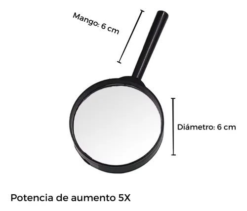Lupa Escolar Laboratorio Portátil De Mano 60mm Set X 3 Und