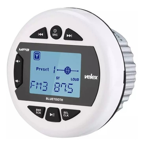 Imagem 4 de 9 de Som Mp3 Bluetooth Rádio Marinizado Prova D'água Lancha Barco