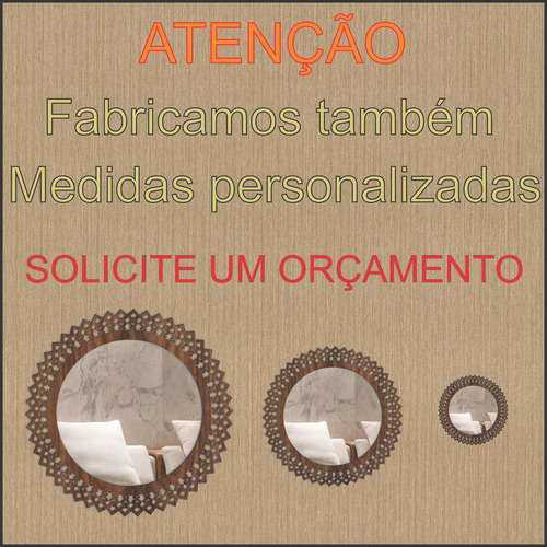 Imagem 8 de 8 de Espelho Decorativo Madeira Ddek Jasper - 65 Cm