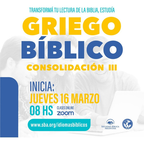 Imagen 1 de 1 de Curso Consolidación Griego Bíblico - Nivel 3