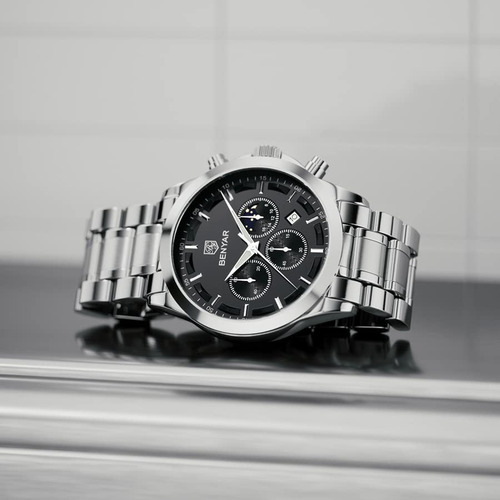 By Benyar Relojes Para Hombre Cronógrafo Multifunción Fecha