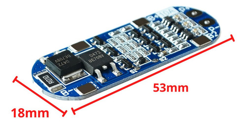 Imagem 3 de 8 de 5 Pcs Placa Proteção Bms 3s 10a Carregador Bateria Lítio Nfe
