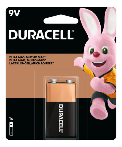 Bateria 9v Duracell 1 Unidad