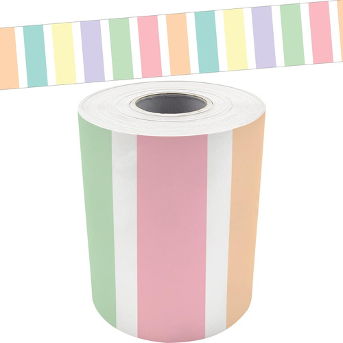 Pastel Pop  S Straight Rolled Border Trim 50ft Decorate...