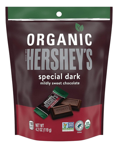 Organic Special Dark Mildly Sweet Hershey's  special dark con sin agregado bolsa 119 g