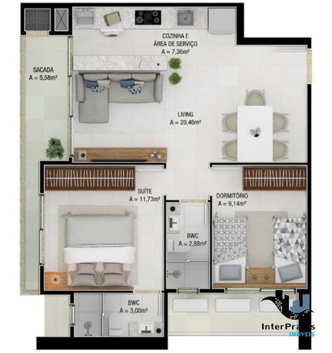 Imagem 15 de 16 de Apartamento Padrão Com 2 Quartos No Brava Hill - 679-v
