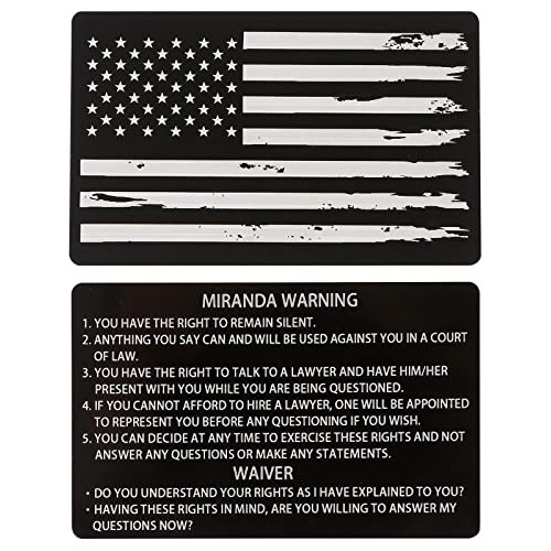 24 Tarjetas Metálicas Miranda Bandera Americana Rasgad...