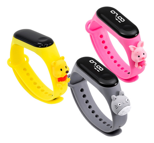 Reloj Digital Con Led Para Niños Correa Silicona Ajustable