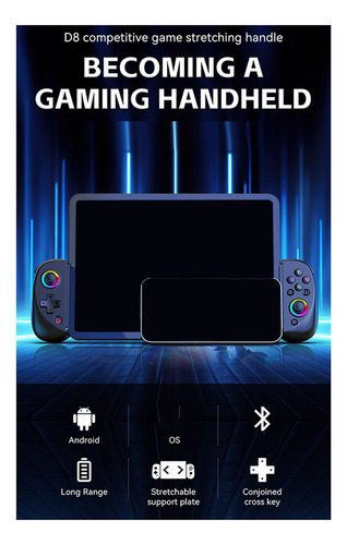 D8 Mobile Stretch Com Gamepad Leve Para Dual Hall Wireless