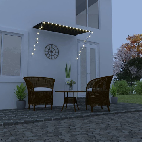 Toldo Retractil Led Patio Para Exterior Desmontable Jardin X