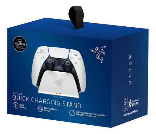 Cargador Razer Quick Charg Stand Control Ps5 Usb-c 10w White