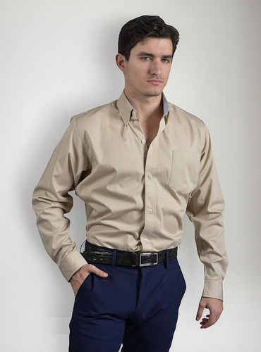 Camisa Gabardina Trabajo Uniforme Colores Ch - 3xl