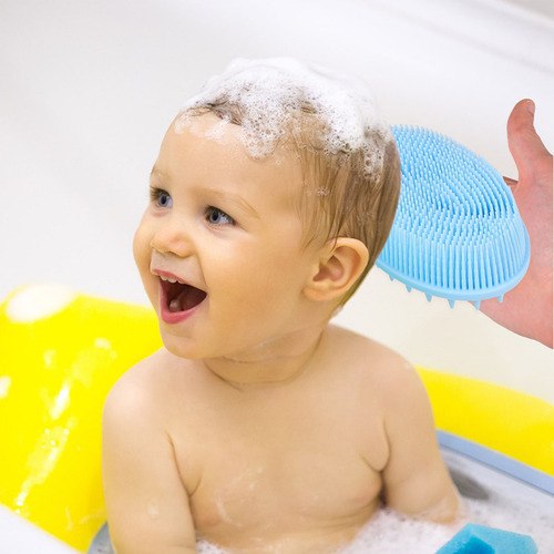 Cepillo De Silicona Para Baño De Silicona Para Bebés, Masaje
