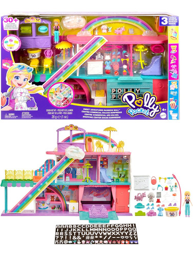 Polly Pocket Shopping Doces Surpresas Playset Mattel Hhx78