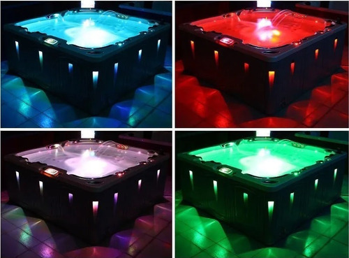 Luz Led Pileta Jacuzzi Sumergible Rgb Con 4 Control Remoto