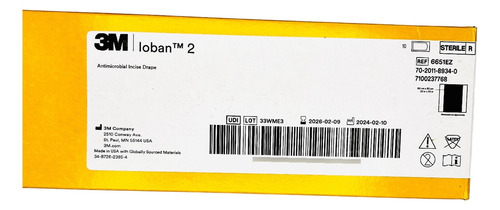 3m Ioban 2 Campo De Incisión 60x85cm, 10 Piezas, No Cfdi