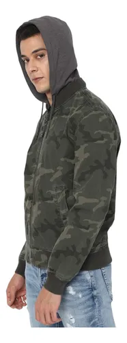 Chaqueta American Eagle Camuflaje Bomber Hombre