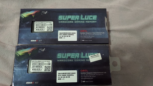 Imagem 3 de 3 de Memoria 16gb (2x8gb) Ddr4 3200mhz Geil Super Luce Rgb