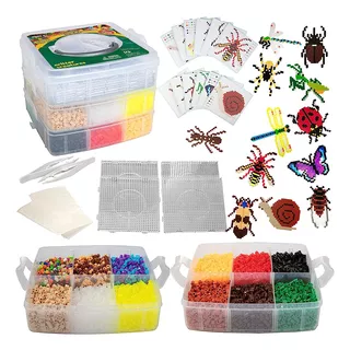 8,000pc Diy Fuse Bead Kit W Carrying Case -bugs & Insects -