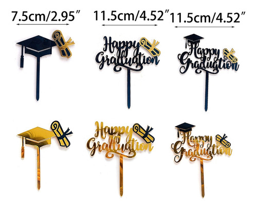 * (2 #mold) Adornos Acrílicos For Tartas De Graduación