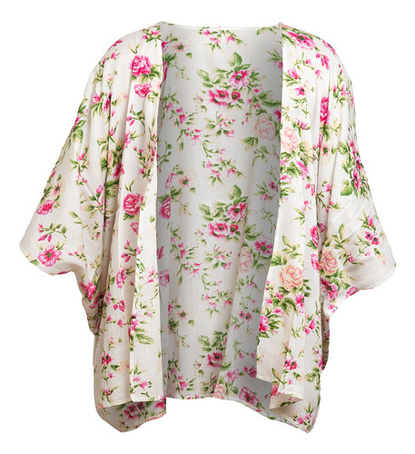 Kimono Chal Blusa Cardigan De Playa Mujer Estilo Casual Gasa