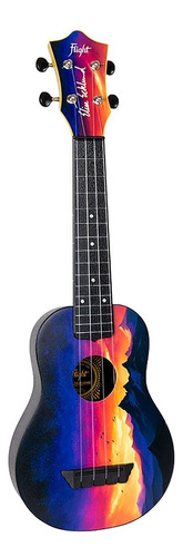 Ukelele Flight Tus Ee Sunset Pack Paquete Con Accesorios Color Negro