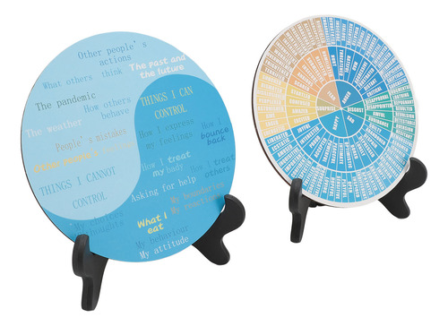 Ruedas Calm Feeling Decor De Emotion Chart, 2 Unidades, Negr