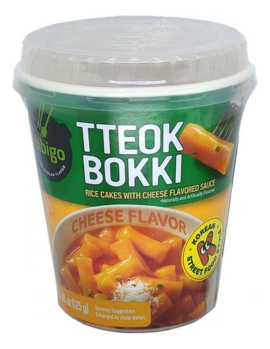 Bolinho Coreano Tteokbokki Topokki Cheese Flavor 125g Bibigo