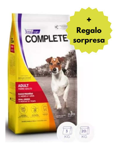 Alimento Vitalcan Complete Perro Adulto Raz Pequeñ 3k 