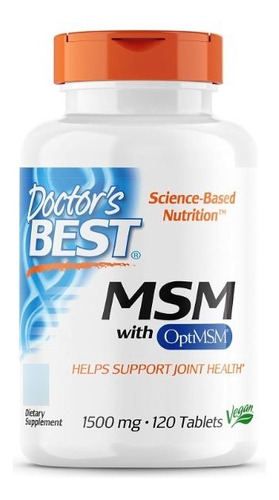 Msm With Optimsm Dr's Best 1500mg 120 Tablets P/articulacion