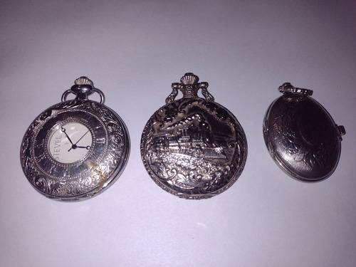 Lote De 3 Relojes De Bolsillo Quartz (Usado)