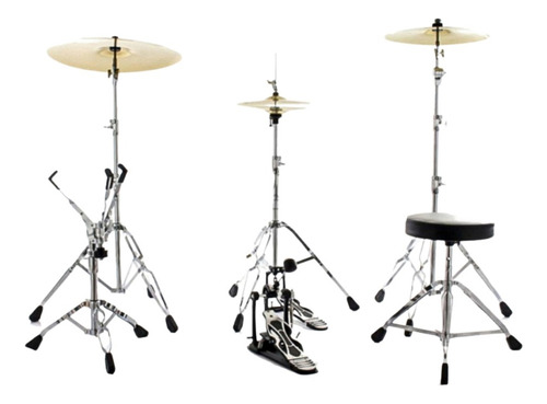Bateria Acústica Noah Dc5 Wood Blue Fade Bumbo 22 Completa