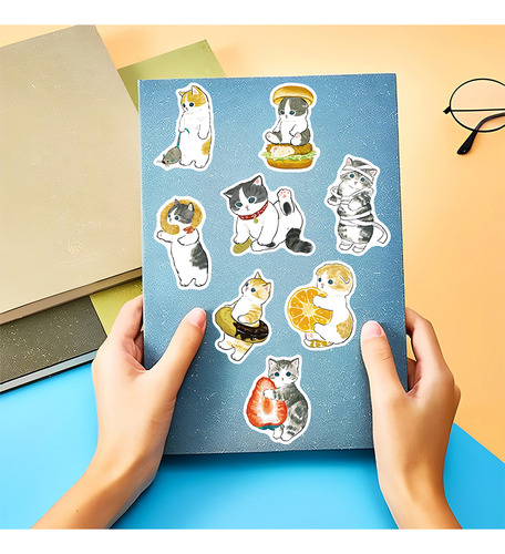 Pegatinas Estéticas De Gato De Dibujos Animados Para Niños